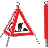 Three-sided folding signal (fluorescent)