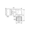 Housing M23 right-angle connector EMC orientable