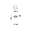 Cut 45 Wall Recessed 4045R/NRCC2L-Wall Recessed - Recessed 2 windows Ø45 - Remote driver max 700mA
