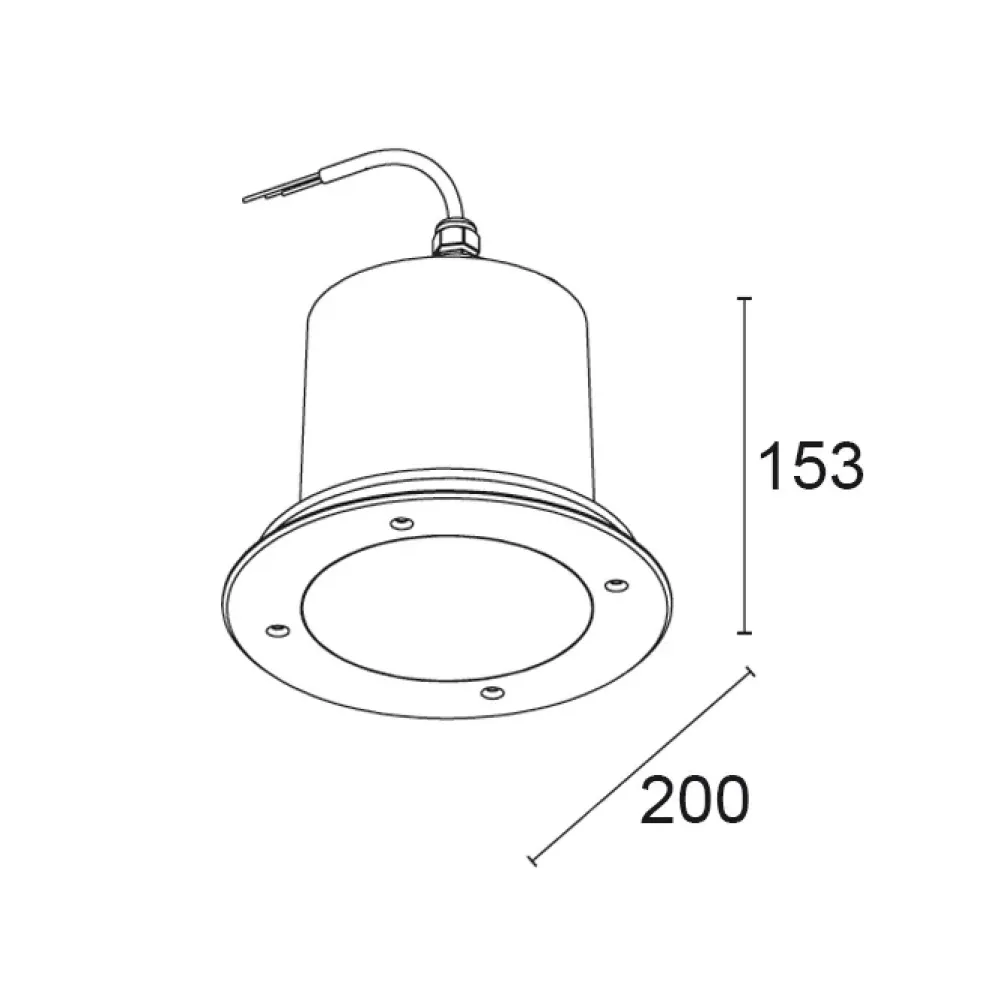 Platho 200C 4250C/NC2.WB.99-Ceiling Recessed - Round ceiling recessed Ø200 - Built-in driver