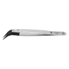 ESD tweezers with interchangeable tips, curved 0.1 mm wide, conductive
