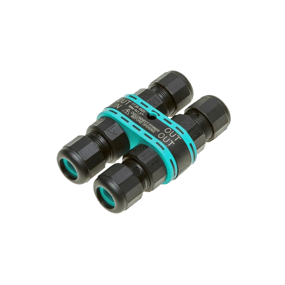 Techno 4-way Junction Connector TH392, 4P, D7.0-12.0, IP68