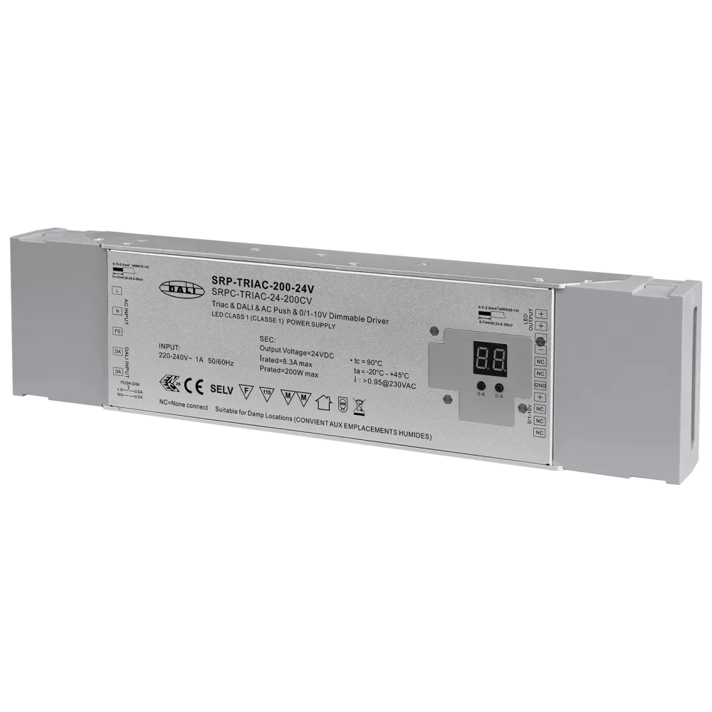200W DALI/Push, TRIAC, 0/1-10V driver