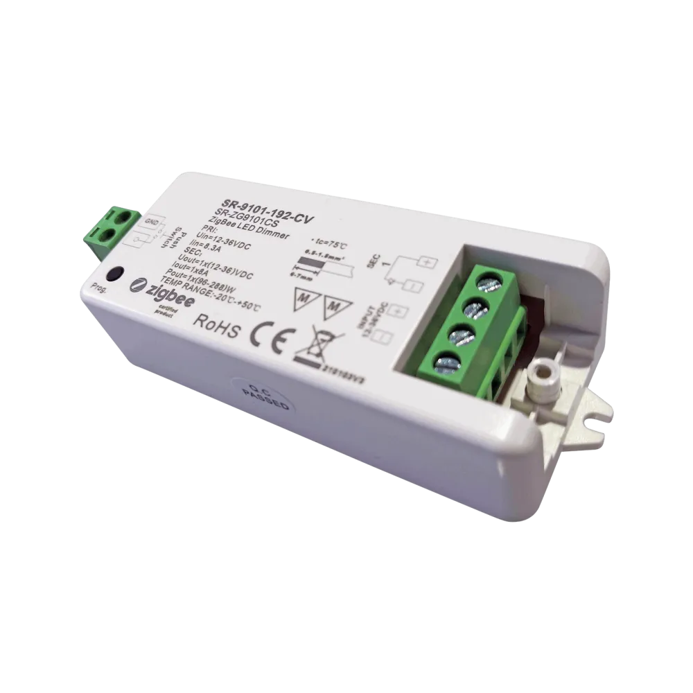 1 channel ZIGBEE 3.0 / LV-PUSH LED dimmer, constant voltage 12-36VDC, max. 288W