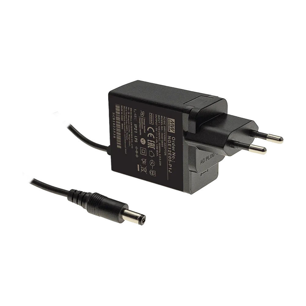 12W Wall Mount Power Supply 12V/1A, EU Version
