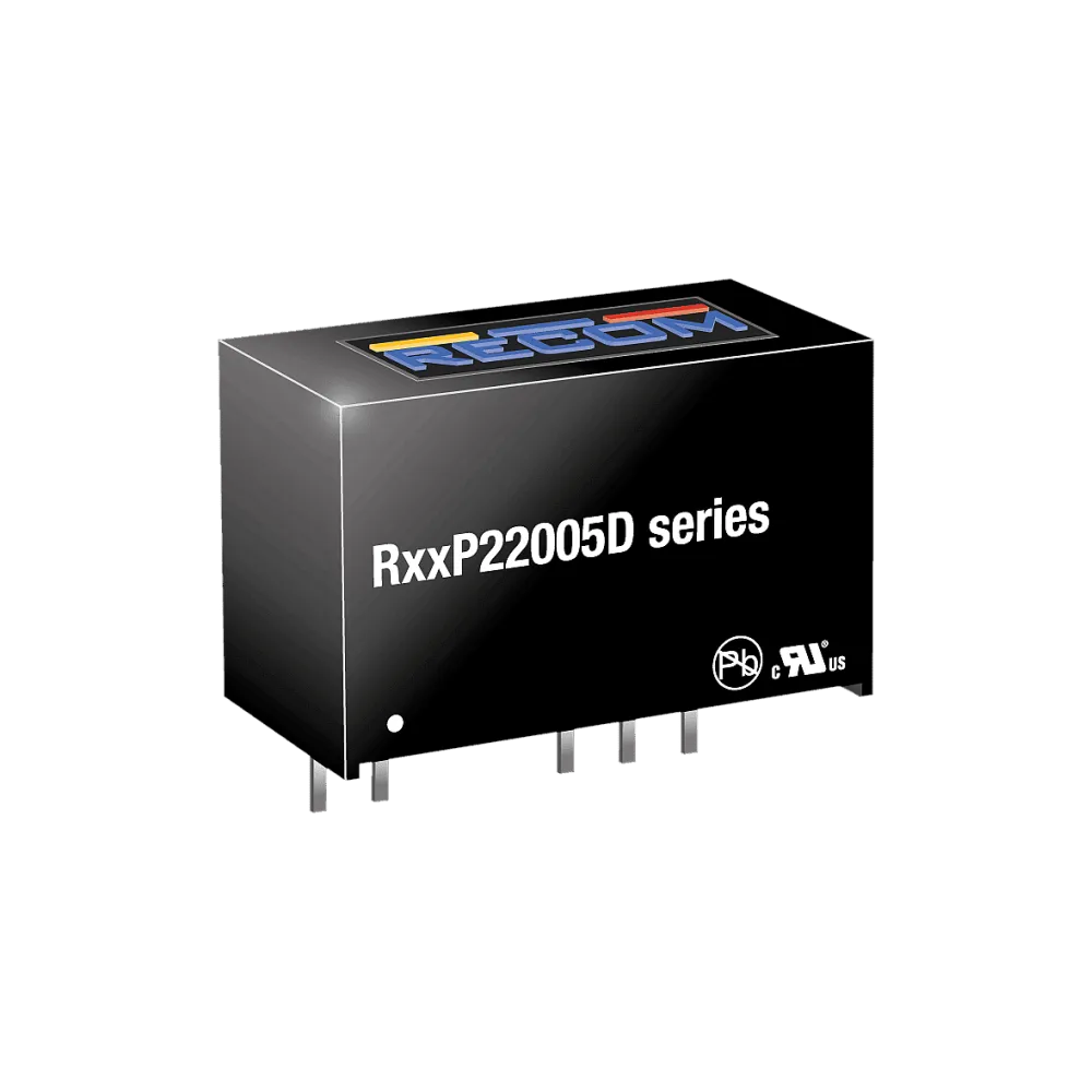 2W DC/DC Converter, Input 4.5…5.5V, Output +20V/-5V / +50mA/-200mA, SIP7