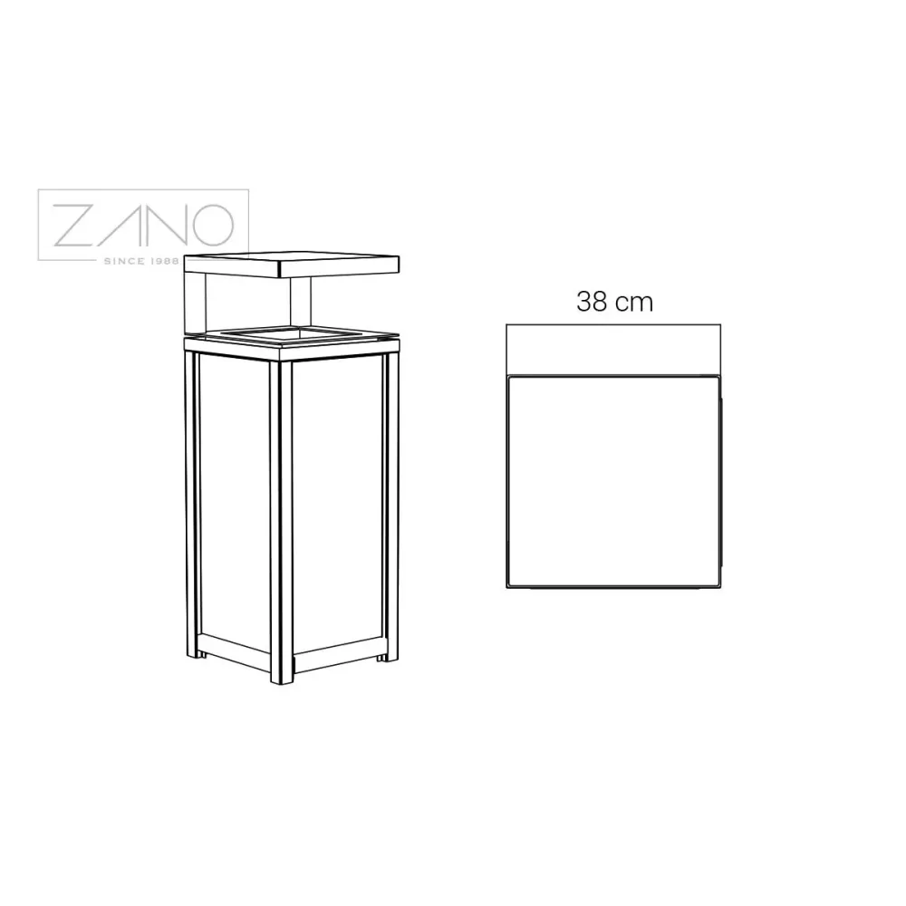 Anti-terrorist Safety Transparent Dustbin
