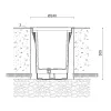 Platho 260 - Square Carriageable L. 260 LED ARRAY Asymmetric - Built-in driver