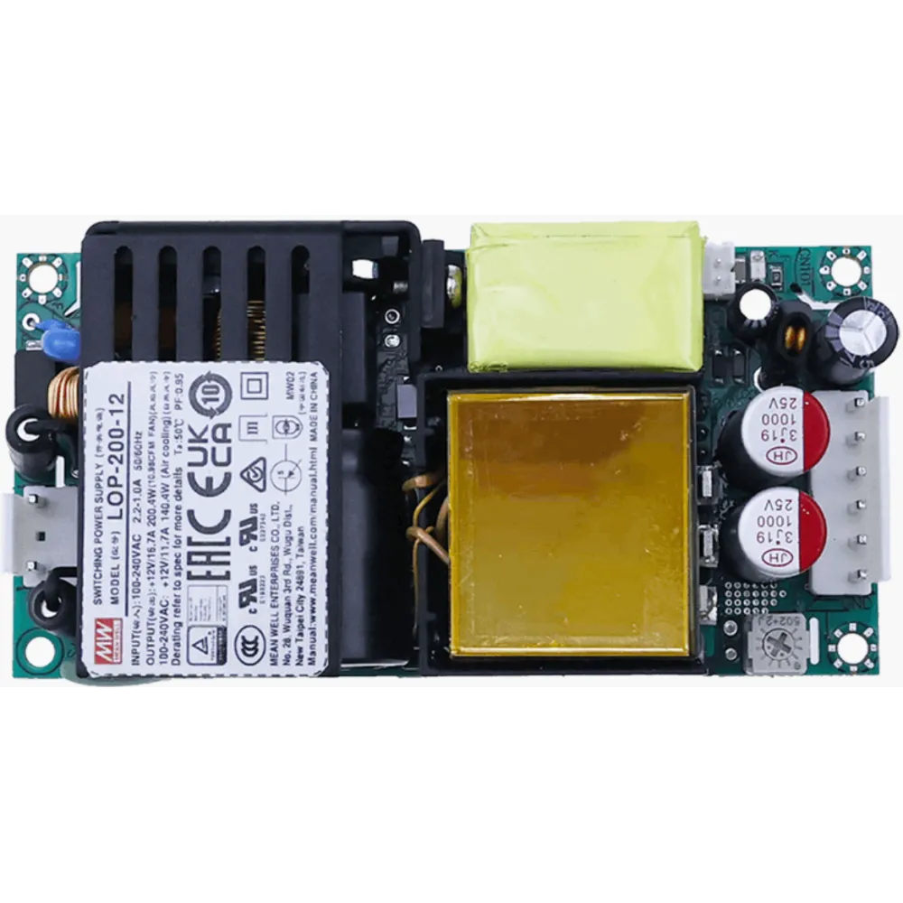 200W Open Frame Power Supply 18V/11.1A, ITE, Medical, Household