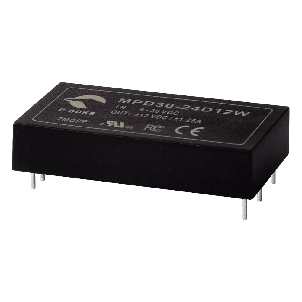 30W medical DC/DC-Converter, Input 18…75V, Output +5V / +6A