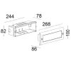 Recta 9550R/WC3.VS-Wall Recessed - Recessed with smooth ring nut - Built-in driver