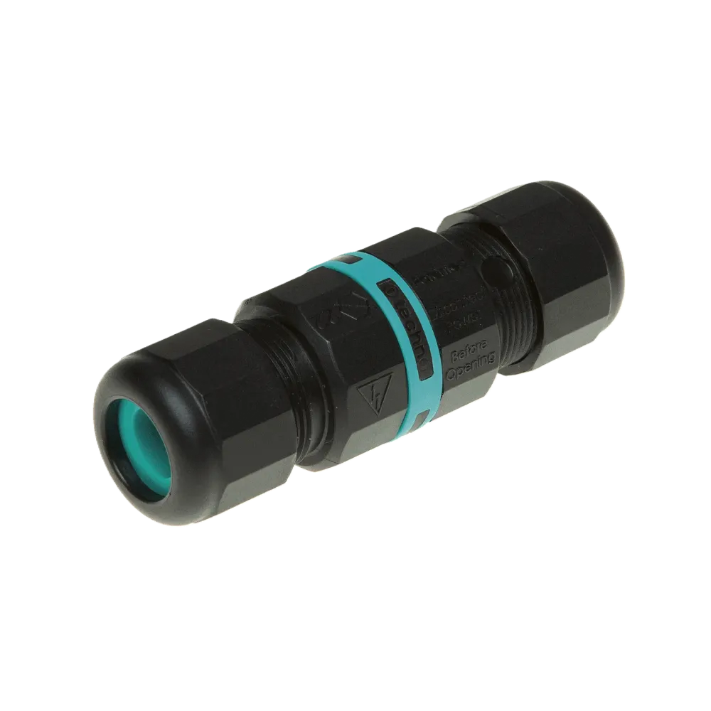 Mini cable connector, 4p, screw connection, 0.5-4.0mm2, D7.0-12.0mm, IP68