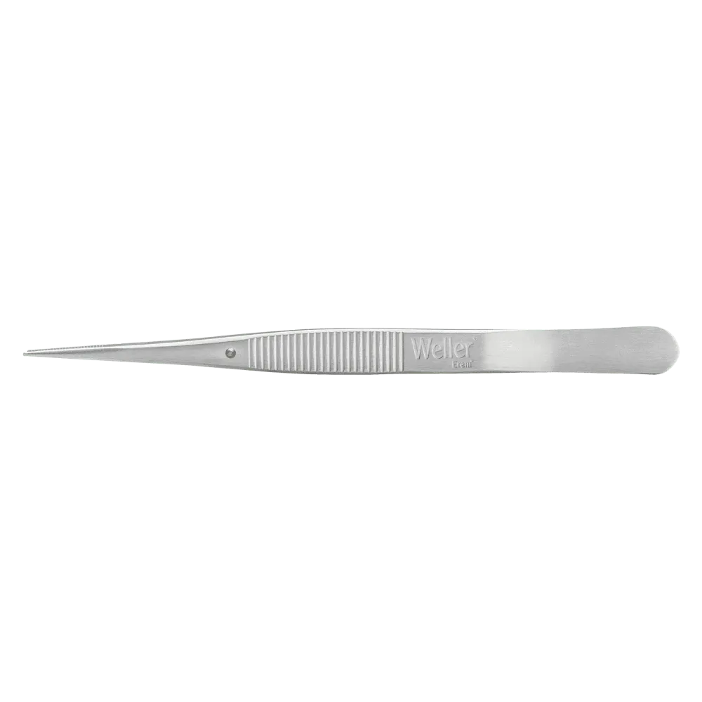 Precision tweezers, with serrated finger profile and internally serrated tips
