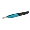 Ergonomic precision tweezers with long, straight, fine tips