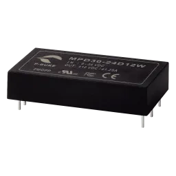 30W medical DC/DC-Converter, Input 36..75V, Output +15V / +2A