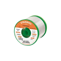 Solder wire crystal 511, Sn99.3Cu0.7 - TC, RE M1, 2mm, 500g