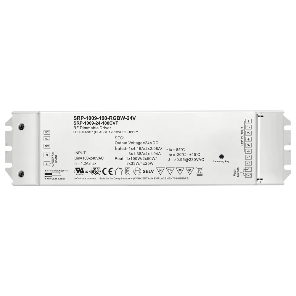 100W RF / LV PUSH DIMMABLE RGBW LED DRIVER