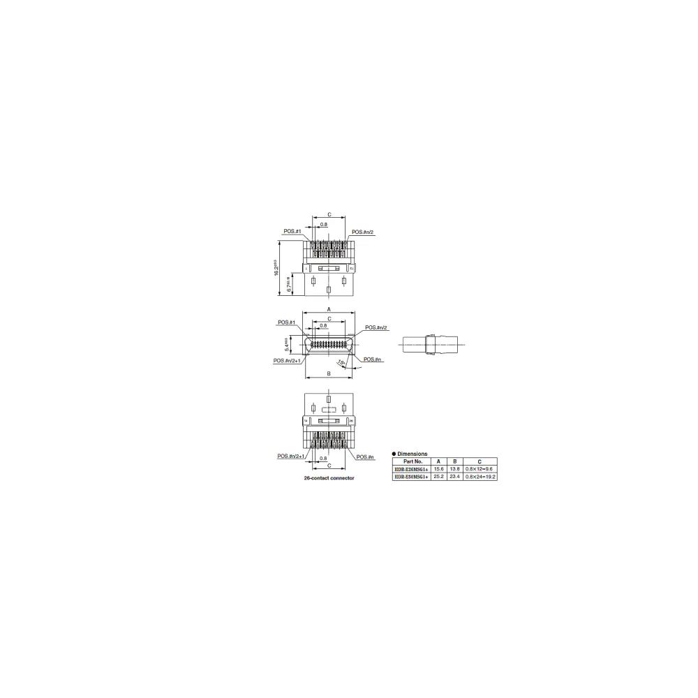 HTK Connector HDR-E26/E50 MSG1+