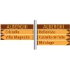 Hotel-restaurant direction sign combinations
