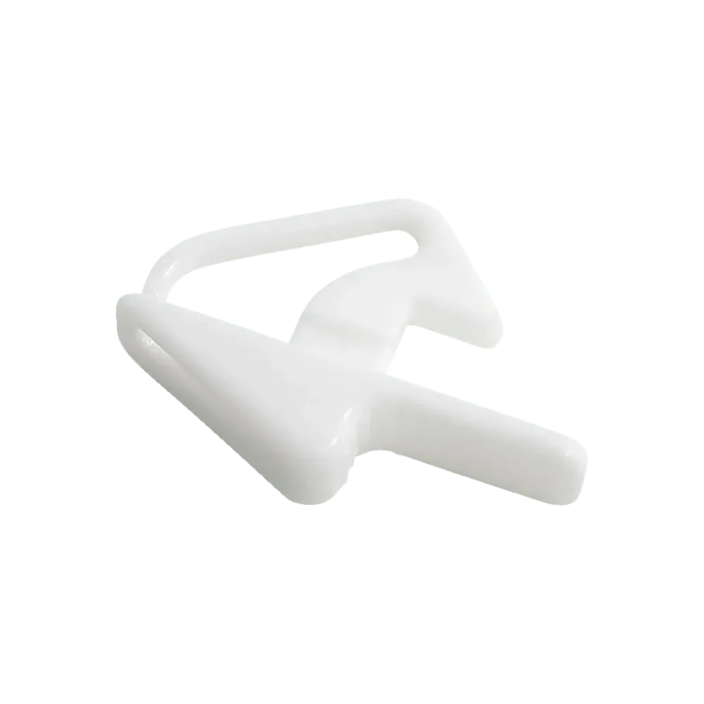 White snap lock for storage containers for hook and hinge lids