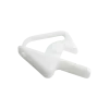 White snap lock for storage containers for hook and hinge lids