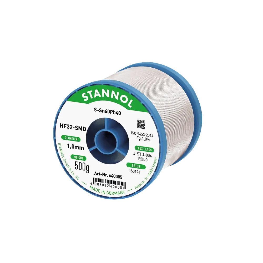 Solder wire HF32, Sn60Pb40, RO L0, 1mm, 500g