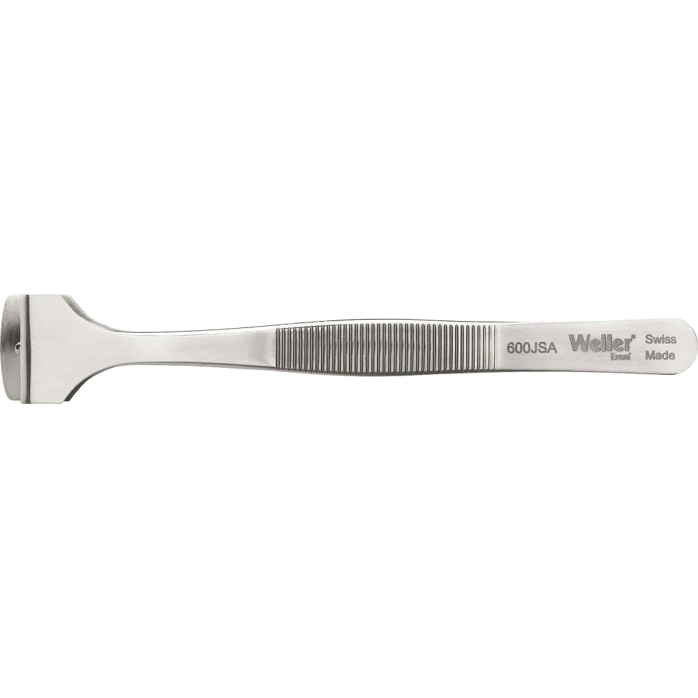 Wafer tweezers with freely movable upper blade made of Teflon