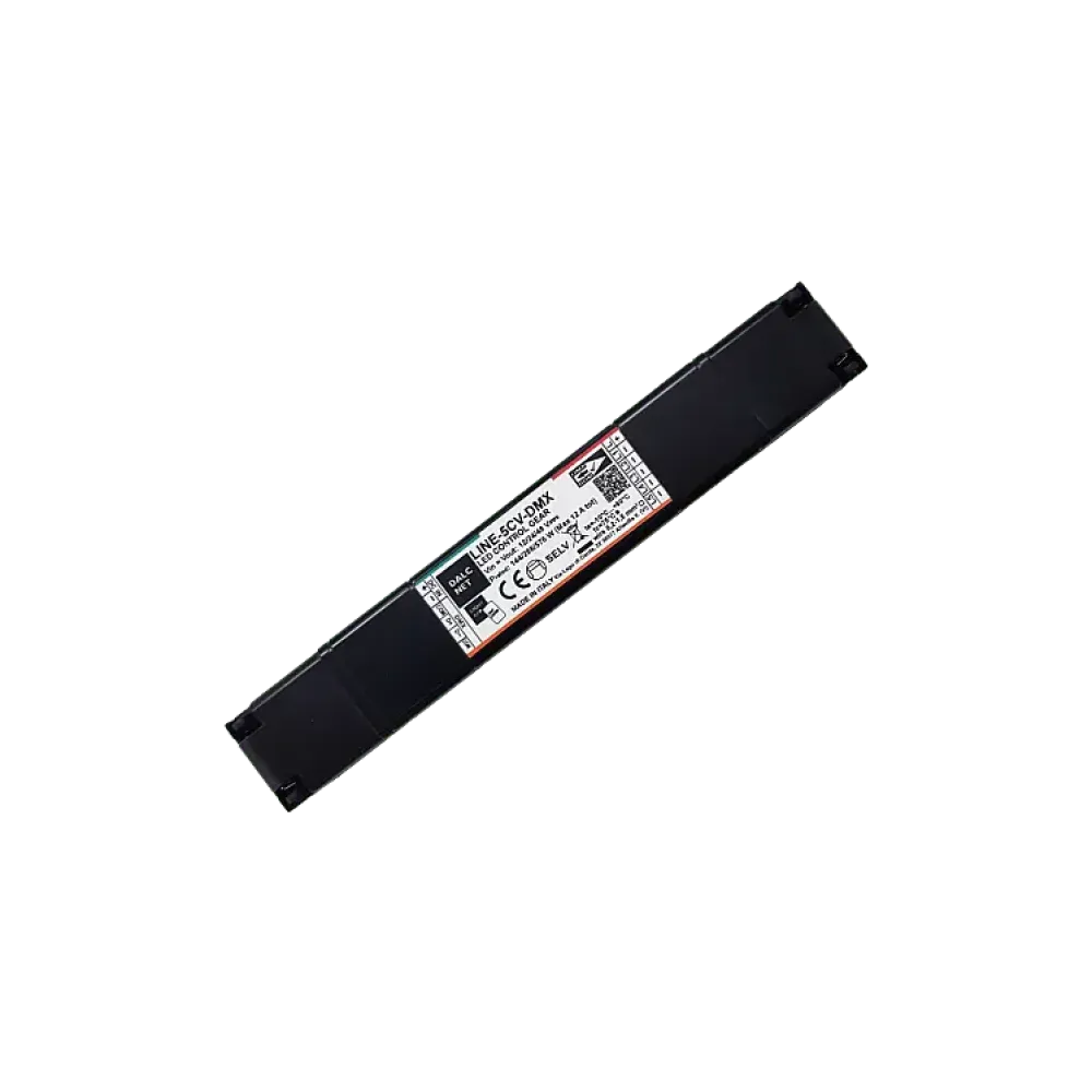 5 channel DMX LED dimmer, constant voltage 12-48VDC, linear compact design