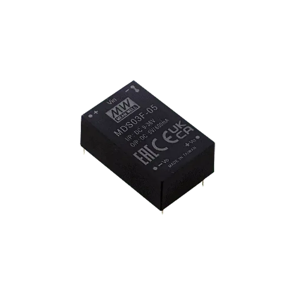 3W medical DC/DC converter, input 18...75V, output +/-15V / +/-0.1A