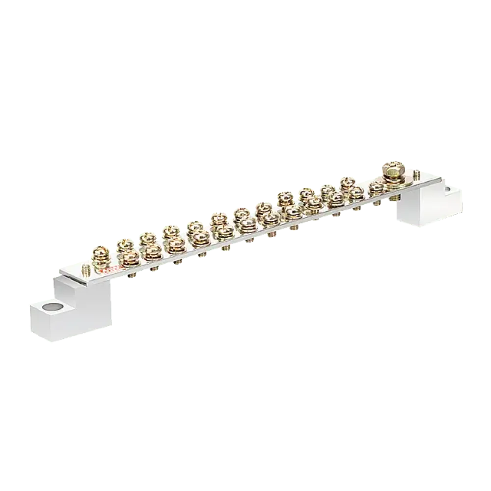Earthing bar with insulator, 250A, number of poles: 25