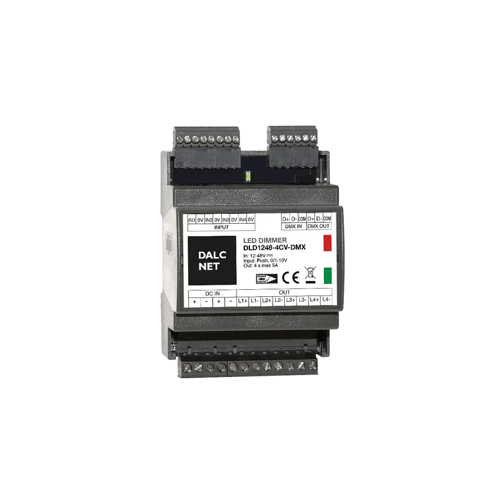 4 channel DMX LED dimmer, constant voltage 12-48VDC