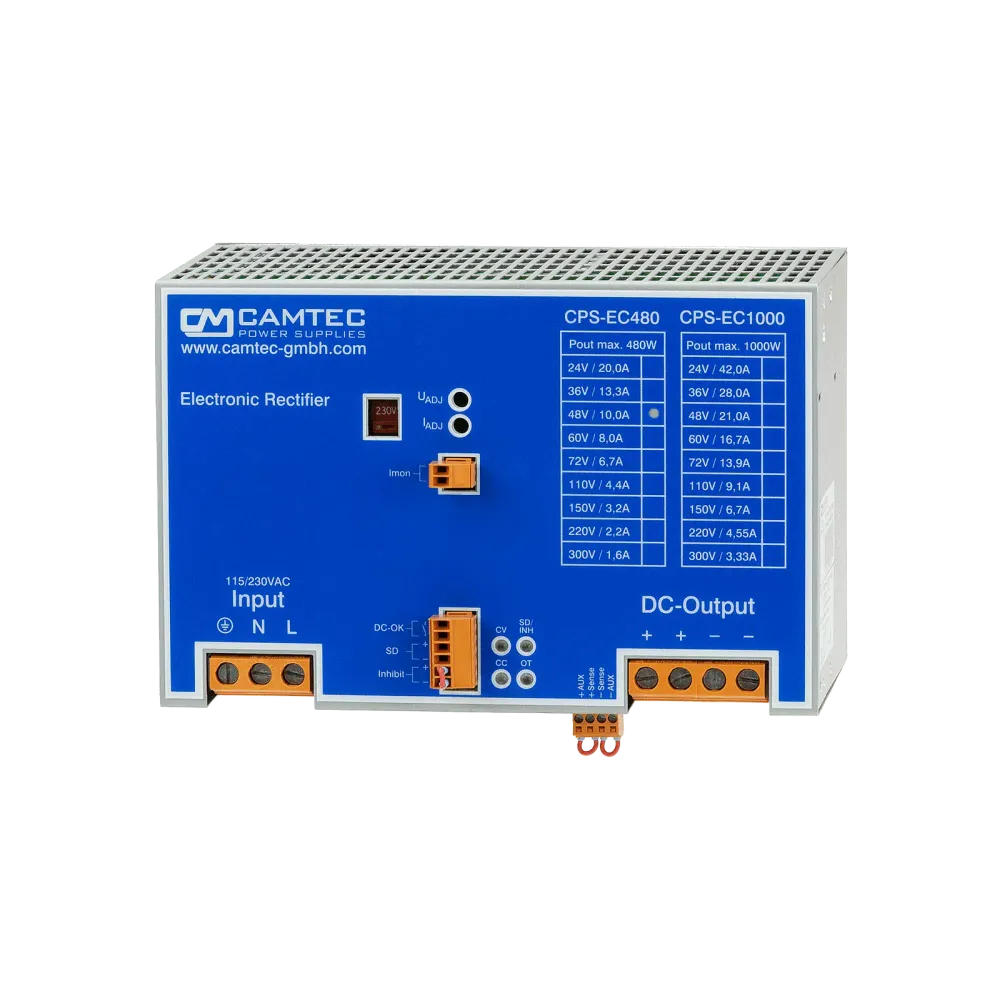 480W DIN Rail battery charging module 150V/3.2A, single phase