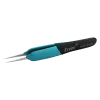 Ergonomic precision tweezers with straight, very fine tips