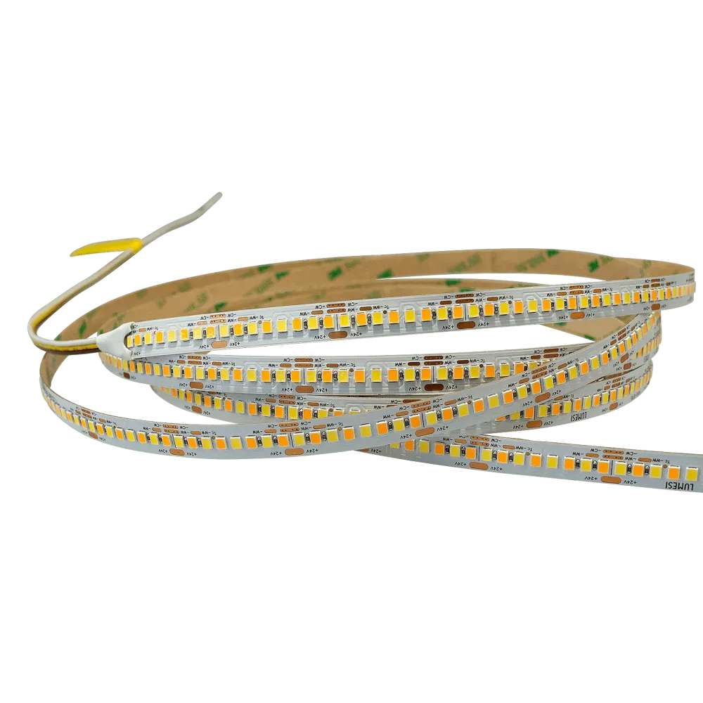 Flexible TW LED strip / 2×14.4W / 2700K-6500K, CRI >80 / 15m