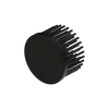 LED pin fin heat sink, ø50mm, H 30mm, Base 5mm, Black anodized
