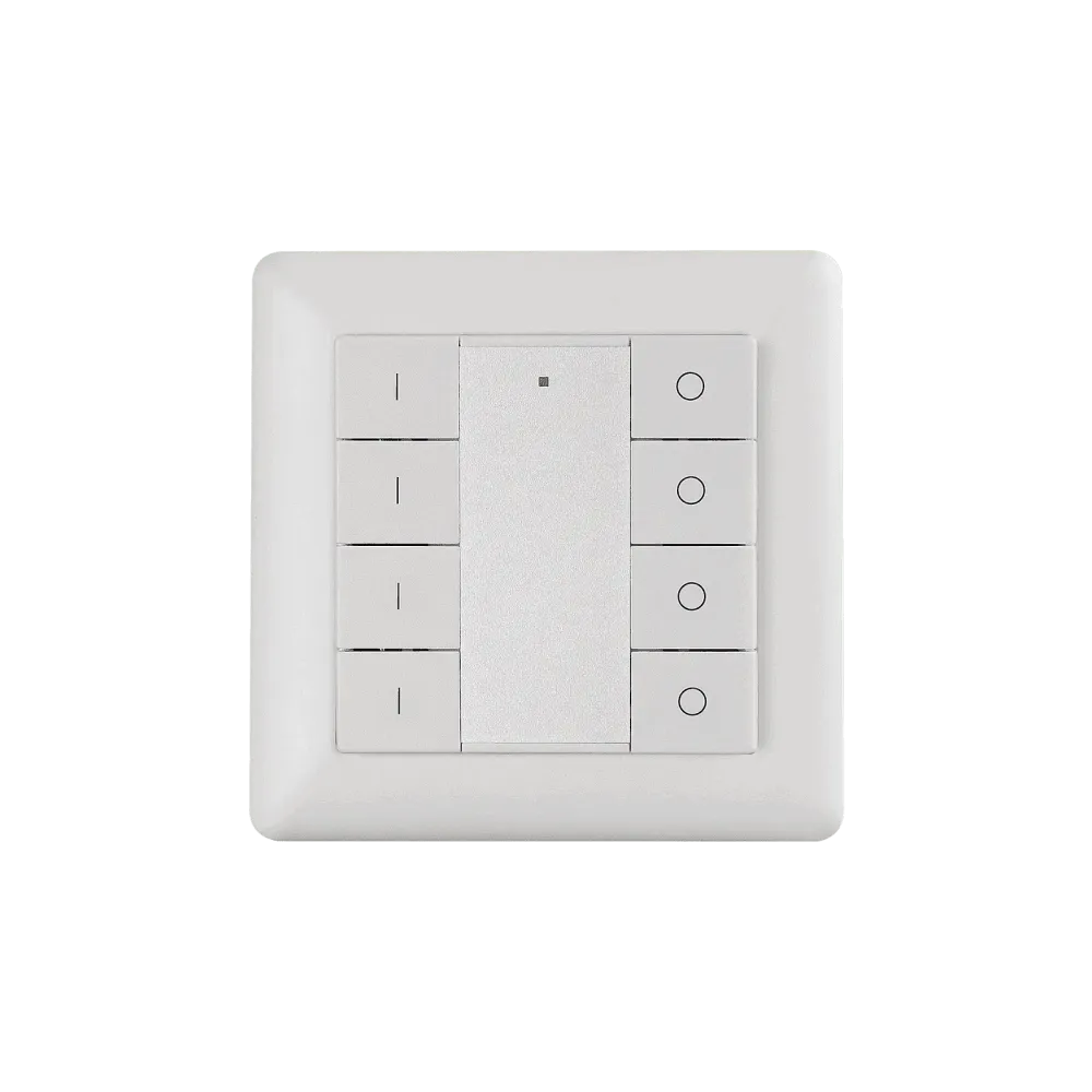 DALI2 certified wall switch with 8 push buttons