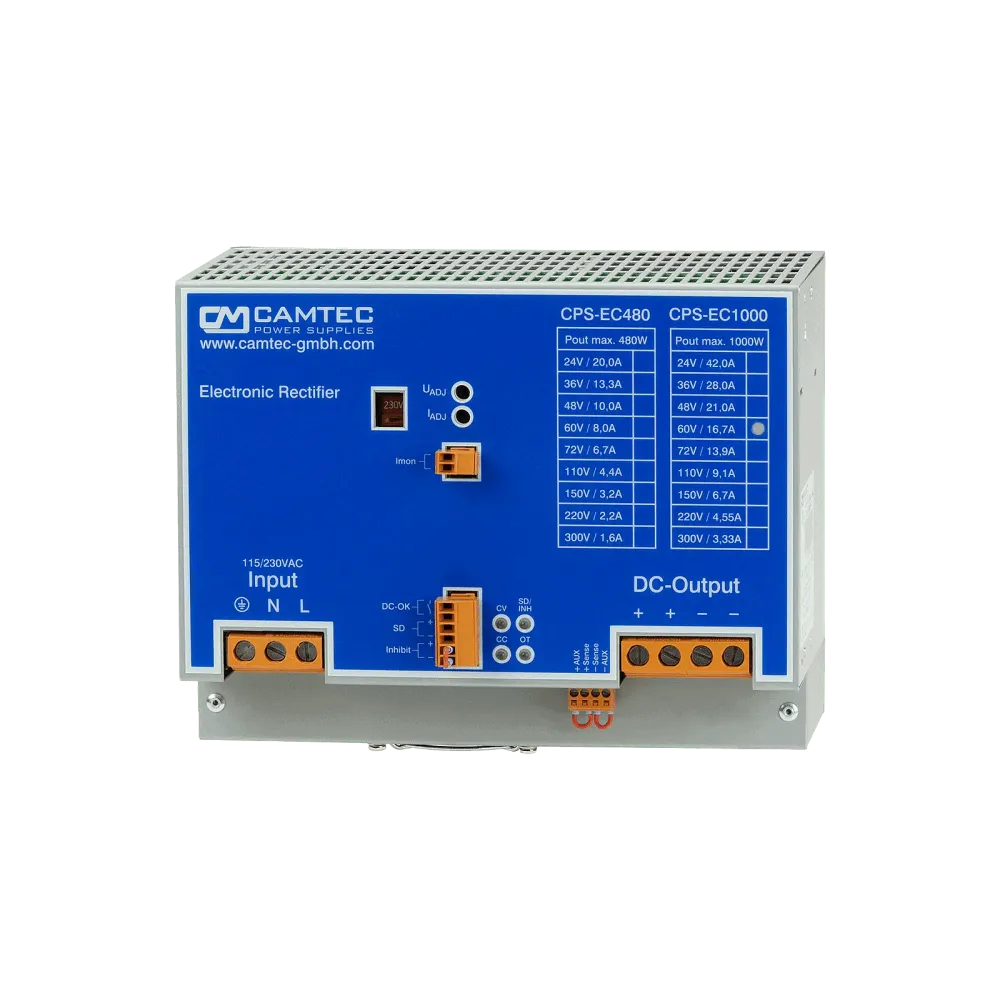 1000W DIN Rail battery charging module 60V/16.7A, single phase