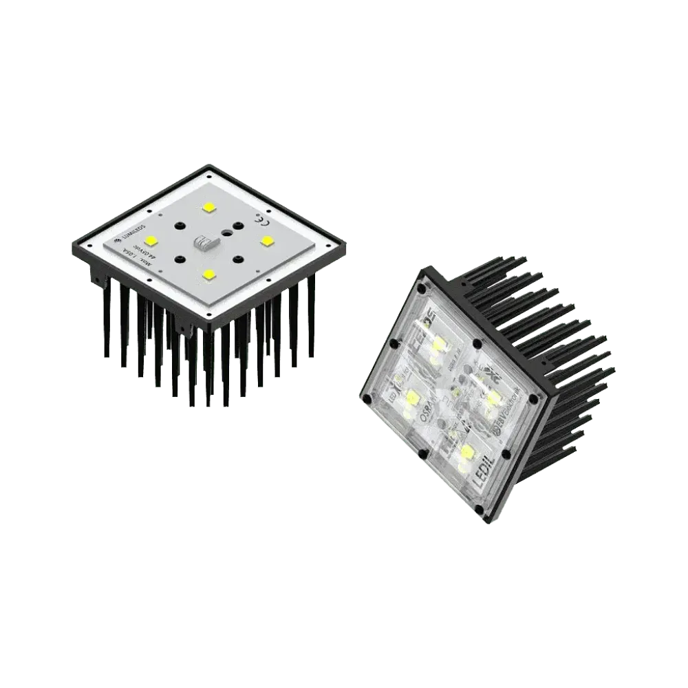 Square Pin Fin LED cooler in 2x2MX format