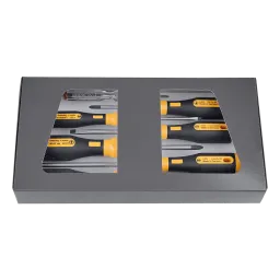 Screwdriver POWERline set 7-piece slotted and cross blades