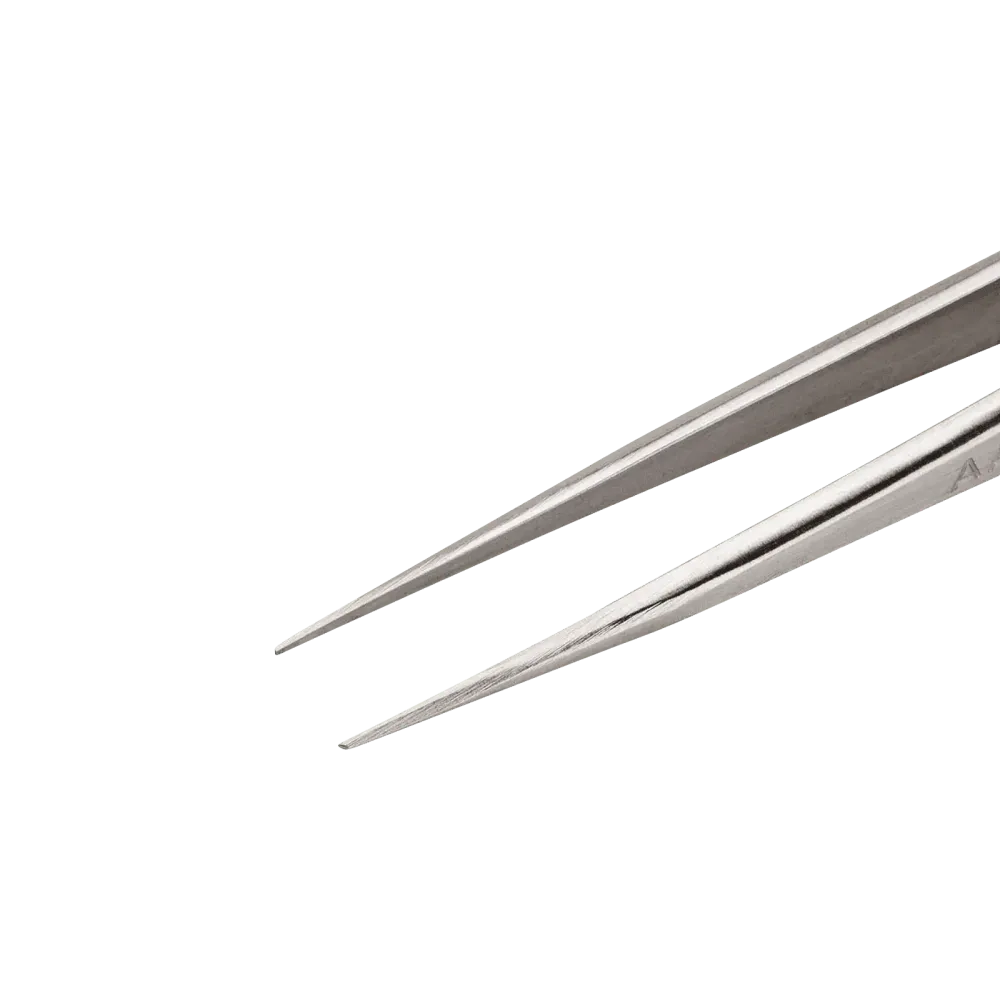 Precision tweezers with fine but robust tips for standard applications
