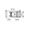 Housing M16 cable connector long version
