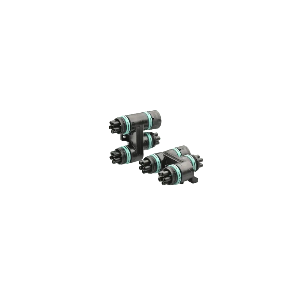 Set: H-cable distributor TH624, 4-gang, 5P, screw connection, 6-13.5mm, IP66/IP68