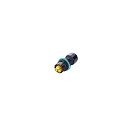 Mini circular connector, 2p, socket, screw connection, 0.5-2.5mm2, D7.0-12.0mm, IP66/IP68