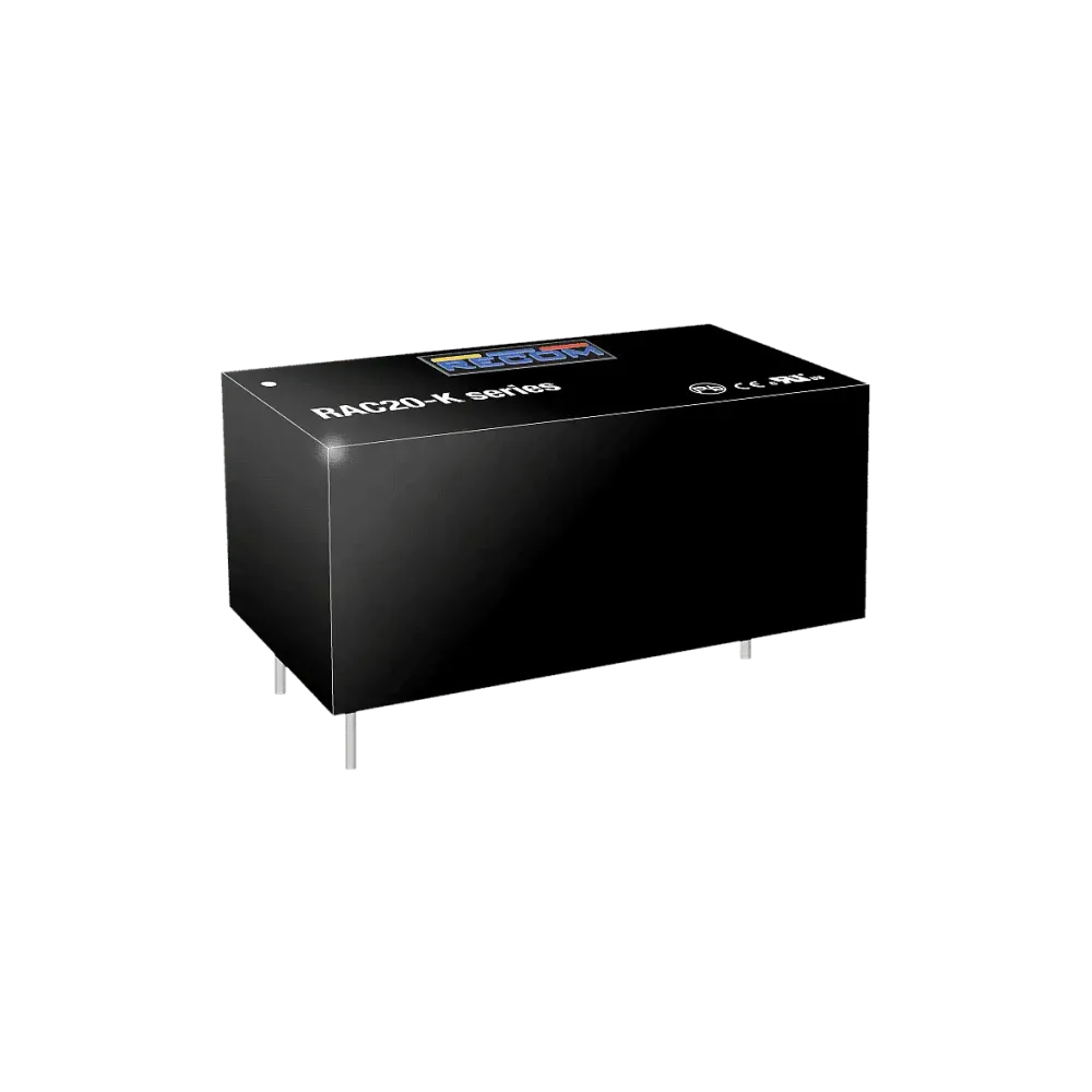 20WAC/DC power supply unit, PCB mounting, 24V/830mA