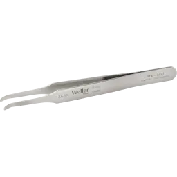 Precision tweezers with flat, rounded tips for gripping components
