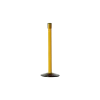 Yellow belt barrier post / black cover