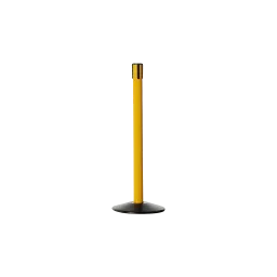 Yellow belt barrier post / black cover