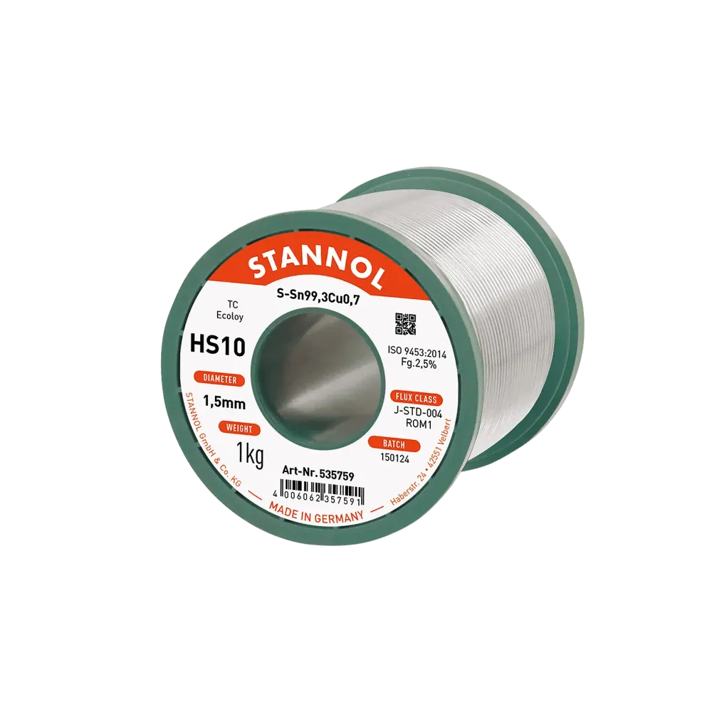 Solder wire HS10, Sn99.3Cu0.7 - TC, RO M1, 1.5mm, 1000g