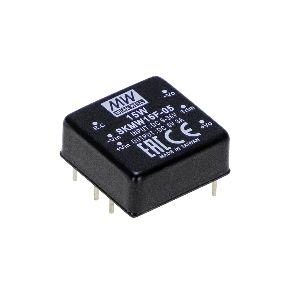 15W DC/DC converter, input 9...36V, output 12V/1.25A