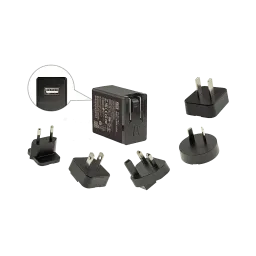 12W plug-in power supply 5V/2.4A, Interchangeable AC type, USB connection